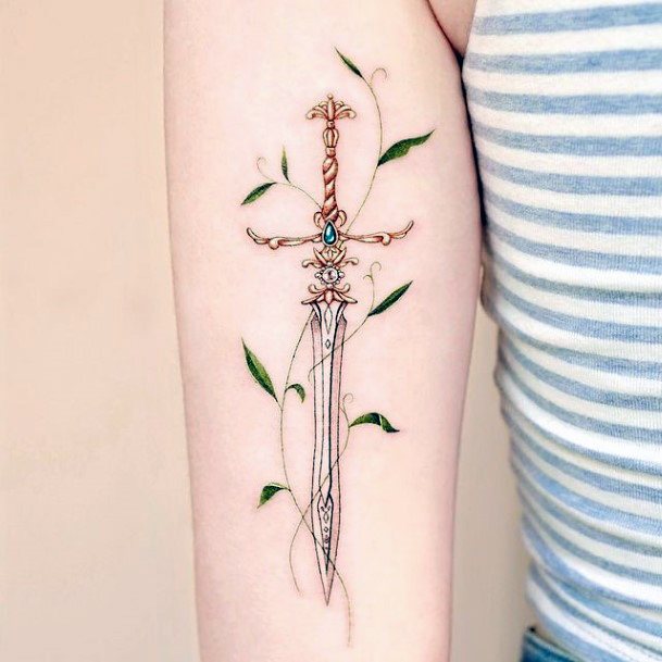 Chmushrooming Tattoos For Women Sword