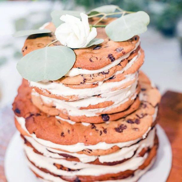 Chocolate Chip Cookie Creamed Unique Wedding Cake