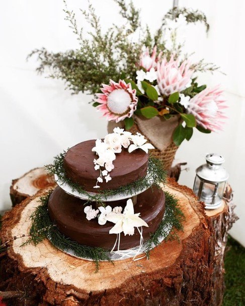 Chocolate Country Wedding Cake