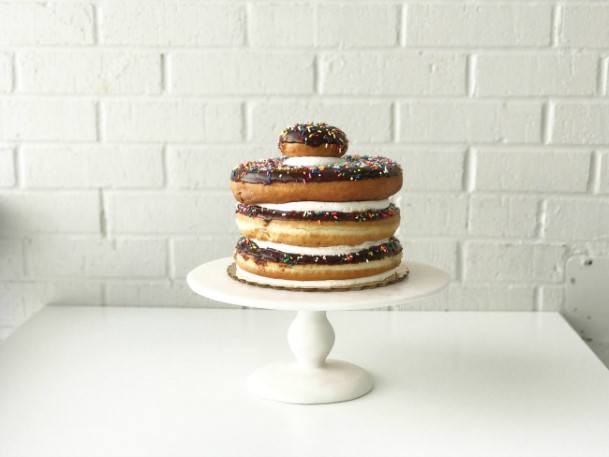 Chocolate Donut Wedding Cake