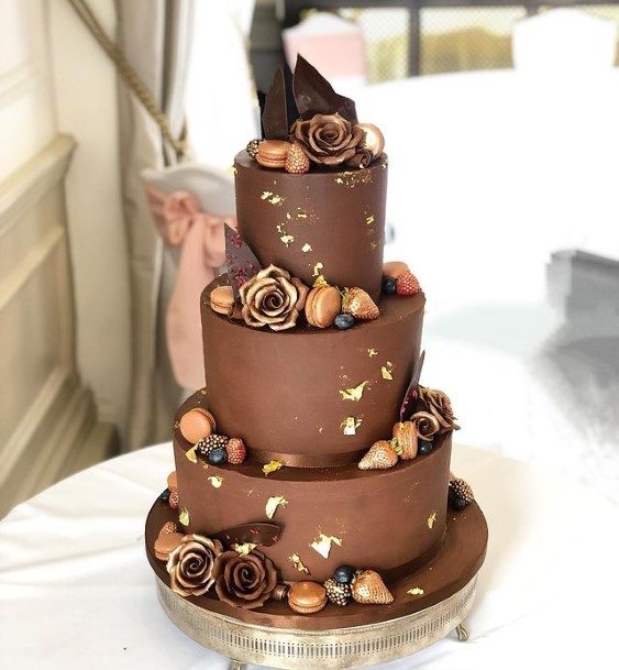 Chocolate Fondant Wedding Cake