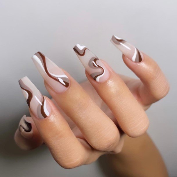 Chocolate Girls Nail Ideas