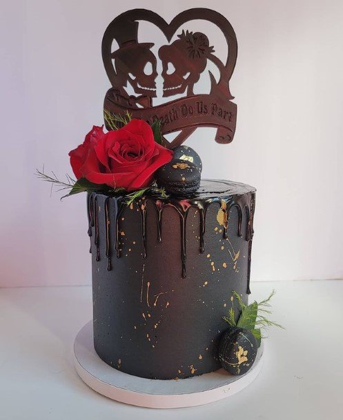 Chocolate Heart Halloween Wedding Cakes