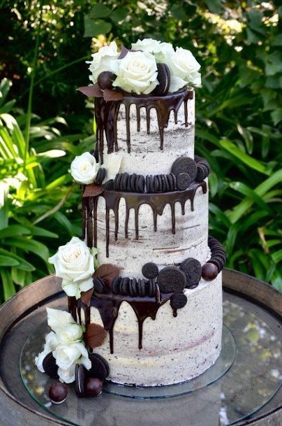 Chocolate Syrup Wedding Cake