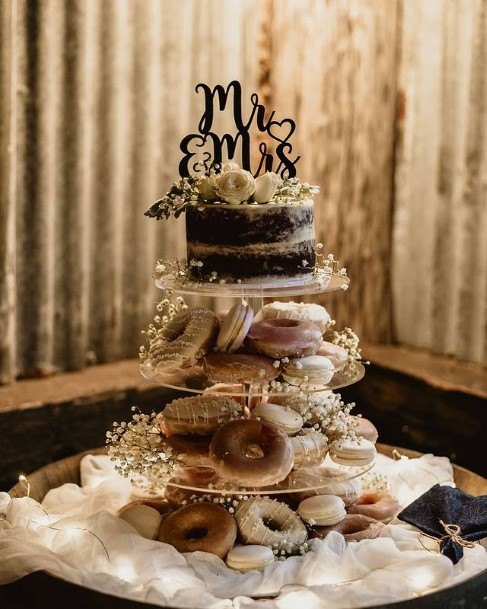 Chocolate Wedding Cake And Donut