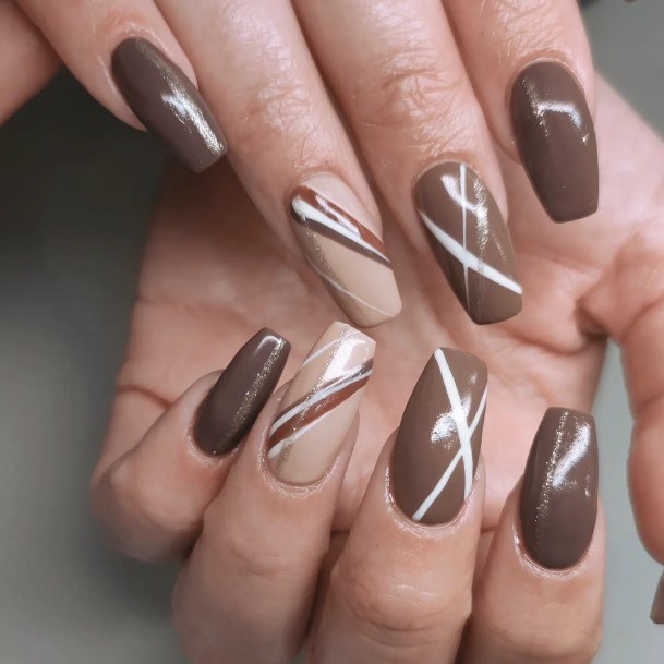 Chocolate Womens Nail Ideas