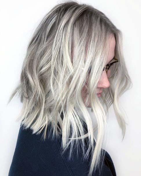 Choppy Blonde Textured Hair For Women In The Spring