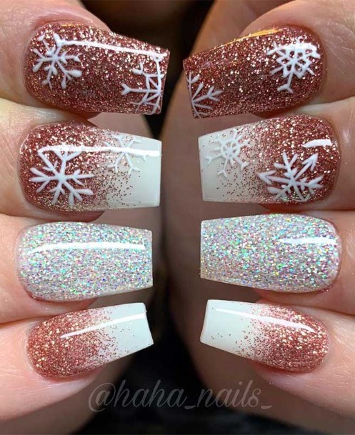 Christmas Ombre Nail Feminine Designs