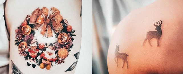 Top 100 Best Christmas Tattoos For Women – Merry Xmas Design Ideas