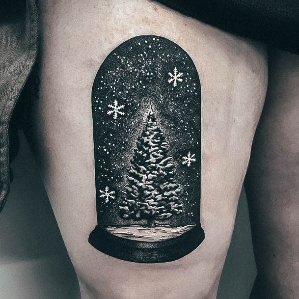 Christmas Tree Tattoo Design Inspiration For Women