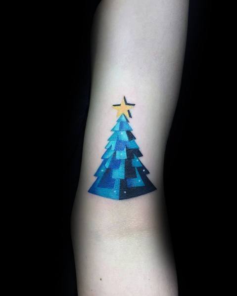 Christmas Tree Womens Tattoo Ideas