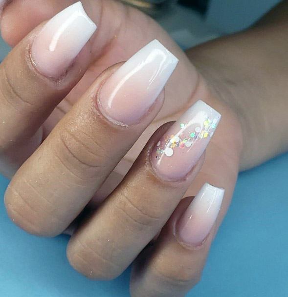 Chrome Gradient With Sparkles Nail Art For Women