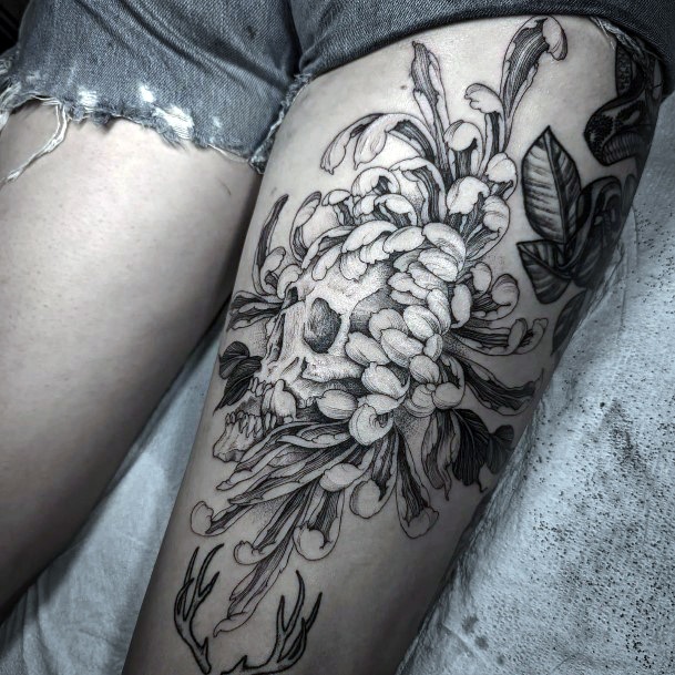 Chrysanthemum Female Tattoo Designs