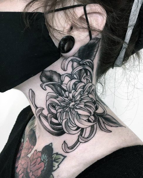 Chrysanthemum Womens Tattoo Ideas