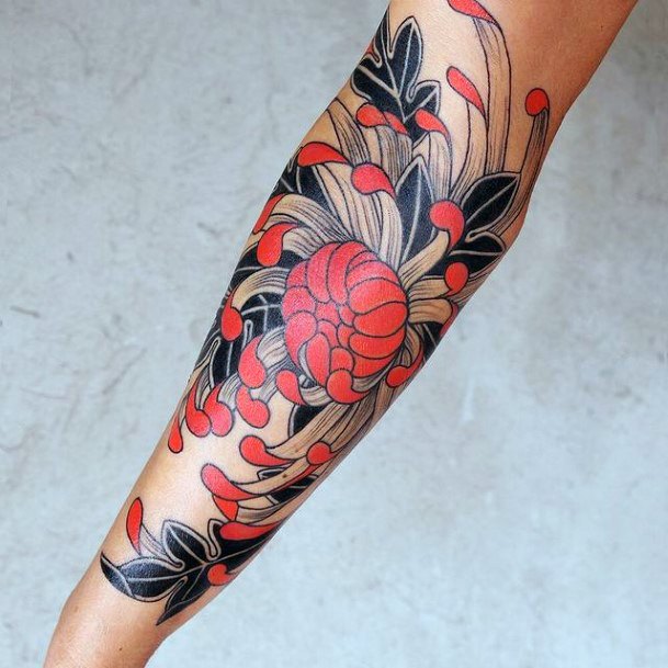 Chrysanthemum Womens Tattoos