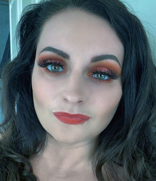 Cinnamon Brown And Orange Eyeshadow Women