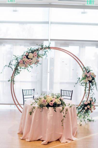 Circular Decor August Wedding Flowers