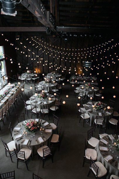 Circular Table Arrangement Wedding Hall Decorations