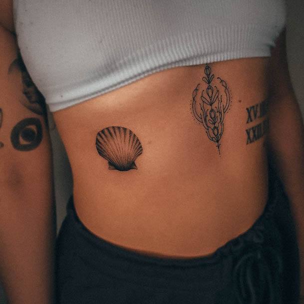 Clam Tattoo Designs For Girls