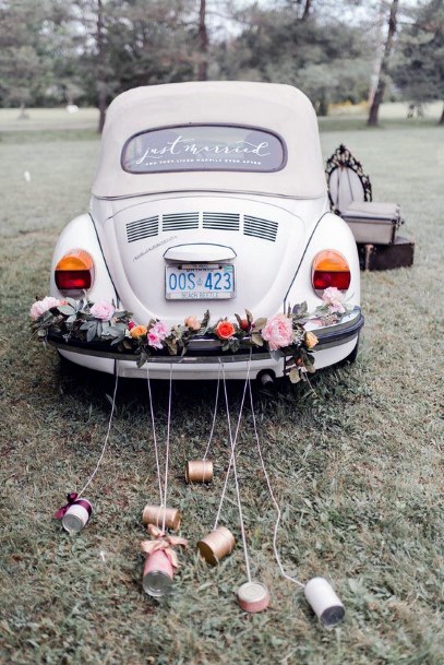 Top 50 Best Wedding Car Decorations - Just Married Decor