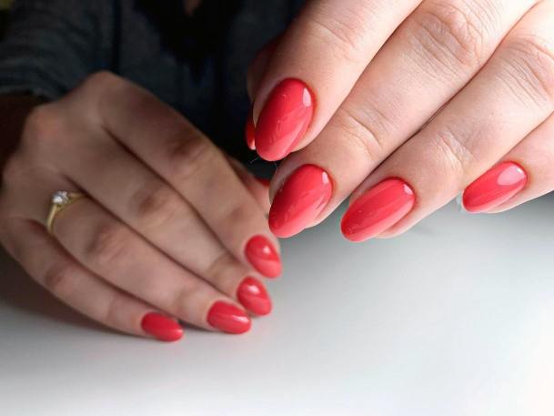 Claret Red Nails For Women