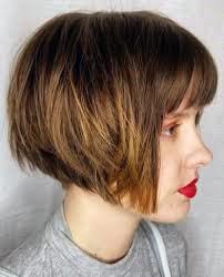 Classic Angled Textured Brown And Blonde Highlighted Pageboy Womens Hairstyle