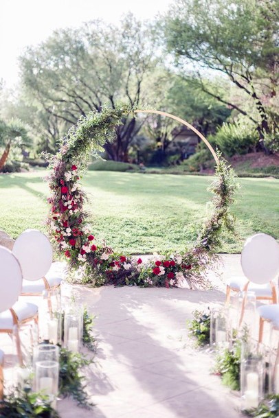 Classy Circular Platform Christmas Wedding Flowers Art