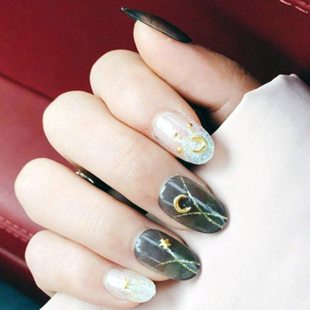 Classy Moon Nails For Women