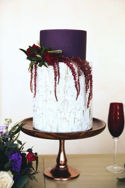 Classy Purple Wedding Cake