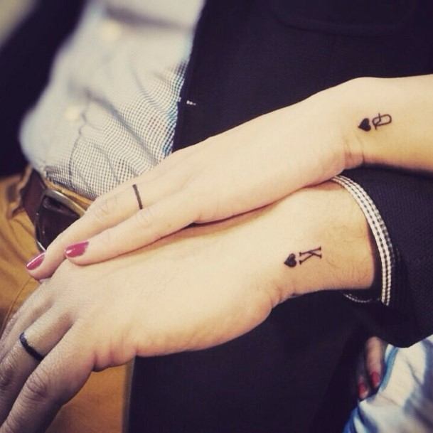 Classy Queen And King Tattoo Wrist