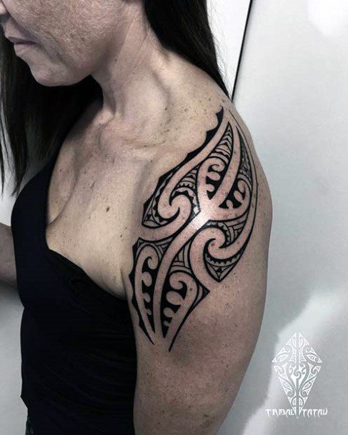 Classy Tribal Tattoo Womens Arms