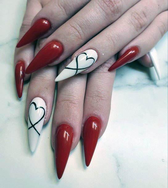 Clawed Bright Red Nails For Women