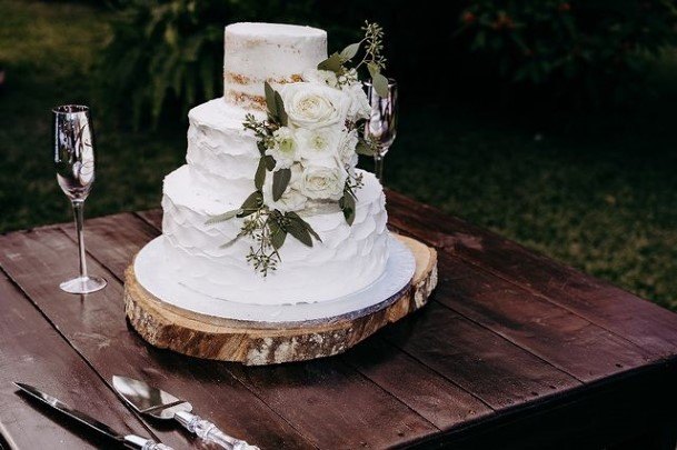 Clear White Country Wedding Cake Lush