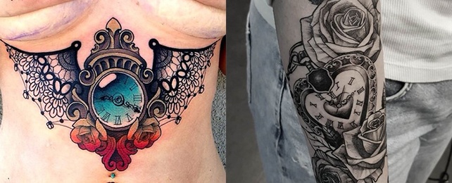 Top 90 Best Clock Tattoo Designs For Women - Timeless Body Art