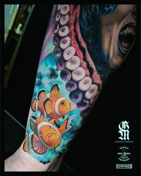 Clown Fish Female Tattoo Designs