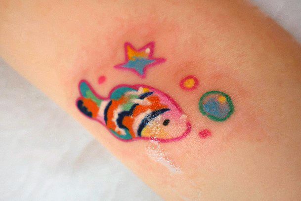 Clown Fish Tattoo For Ladies