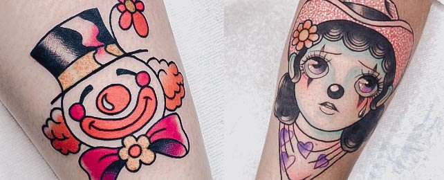 Top 100 Best Clown Tattoos For Women – Circus Design Ideas