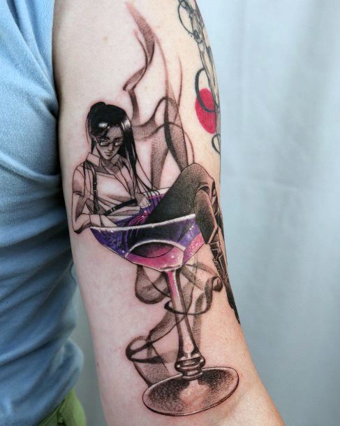 Cocktail Female Tattoo Designs