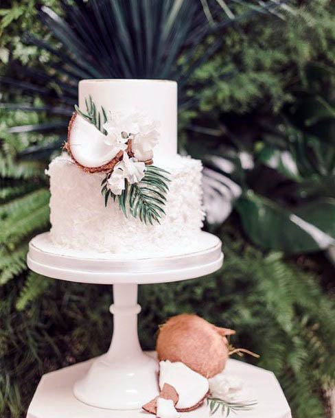 Coconut Cake And Beach Wedding Flowers