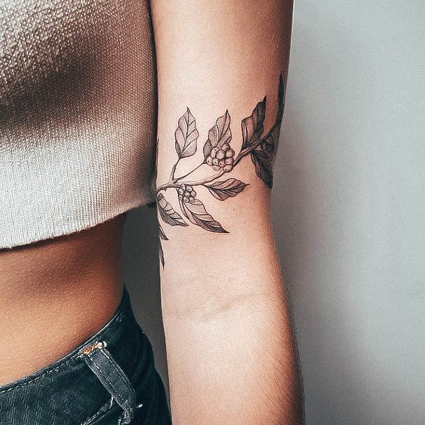 Coffee Bean Female Tattoo Designs