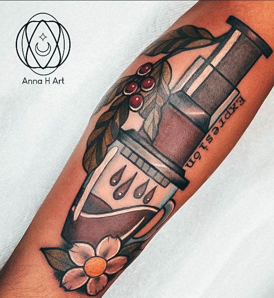 Coffee Pot Tattoo For Ladies