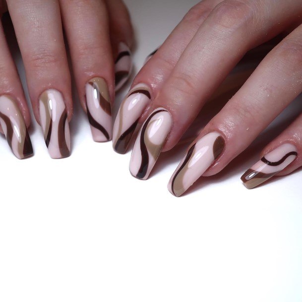 Coffee Womens Feminine Coffee Nails