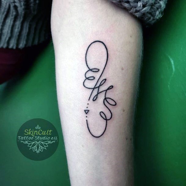 Coiled Infinity Tattoo For Women