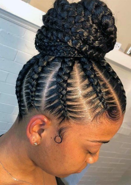 Coiled Rope Updo Hairstyles For Black Women