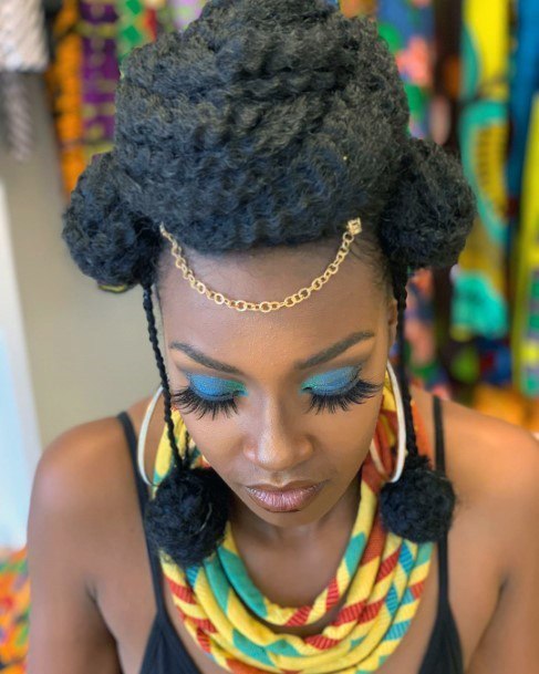 Coiled Snake Updo Hairstyles For Black Women
