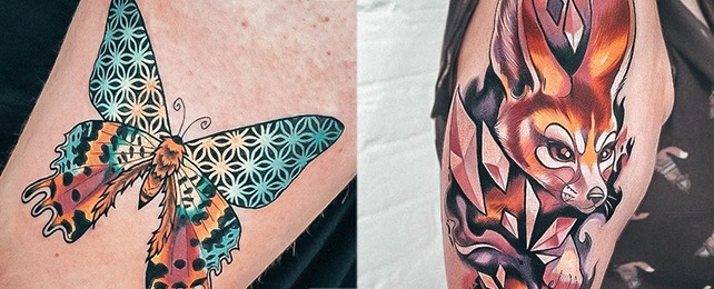 Top 100 Best Color Tattoos For Women - Colorful Design Ideas