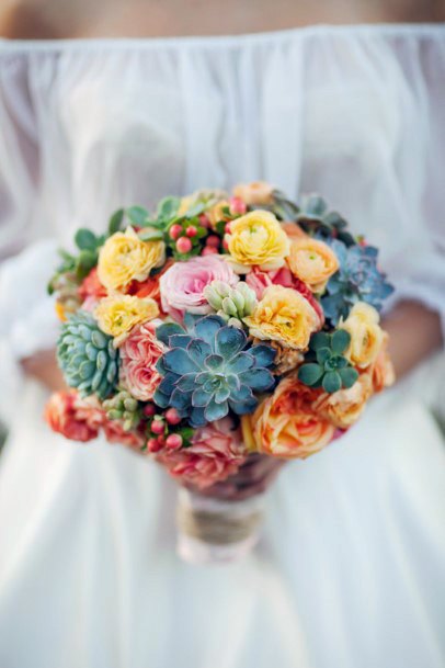 Colored Floral Bunch Mexican Wedding Decorations