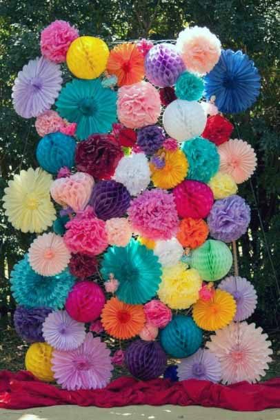 Colored Paper Tissues Cheap Wedding Decoration