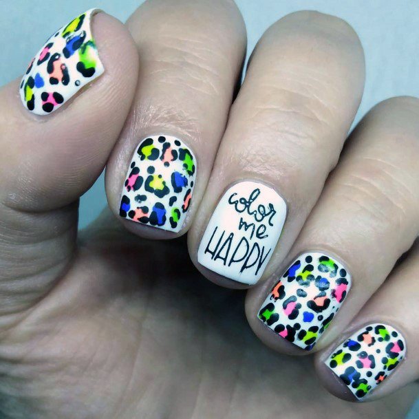 Colorful Animal Printed Nail Ideas For Women