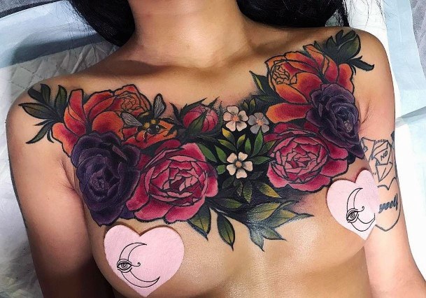 Top Best Chest Tattoo Ideas For Women Cool Female Designs